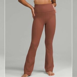 Lululemon Groove Super-High-Rise Flared Pant Nulu in Ancient Copper size 6